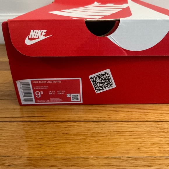 Nike Dunk Low Retro Sz 9.5 Mens White Black Panda Sneakers DD1391-100 - Picture 2 of 8